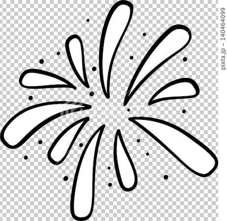 Groovy 4th of July outline, Firework Splash Burst Doodle Hand Drawn Groovy 4th of July outline, Firework Splash Burst Doodle Hand Drawn 140464099