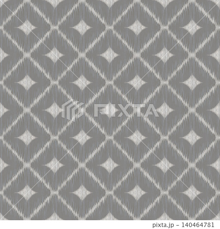 Abstract ikat seamless pattern form diamond shape grid. Hand drawn taupe beige brushstroke texture with neutral background. Modern design for wallpaper or textile. Decorative ornament trendy surface. Abstract ikat seamless pattern form diamond shape grid. Hand drawn taupe beige brushstroke texture with neutral background. Modern design for wallpaper or textile. Decorative ornament trendy surface. 140464781