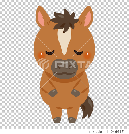 鞠躬的馬的插圖 140466174