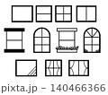いろいろな形の窓のフレームセット 140466366