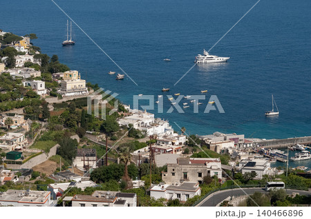Small boats in the harbor of Marina Grande, island of Capri, Italy. Small boats in the harbor of Marina Grande, island of Capri, Italy. 140466896