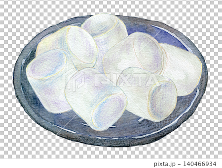 Watercolor illustration, hand-drawn illustration, marshmallow Watercolor illustration, hand-drawn illustration, marshmallow 140466934