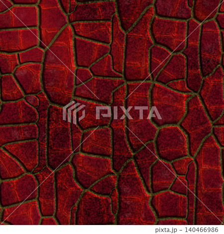 Seamless Red Lava Brick Stone Wall Texture 140466986