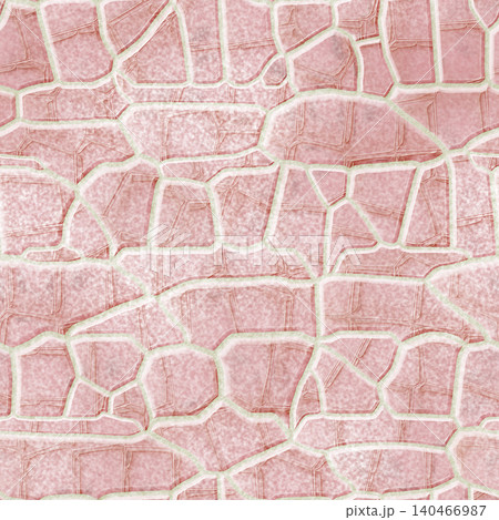 Seamless Light Pink Stone Brick Pattern Background 140466987
