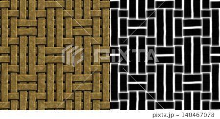 Brown Woven Leather Texture and Displacement Map Set 140467078