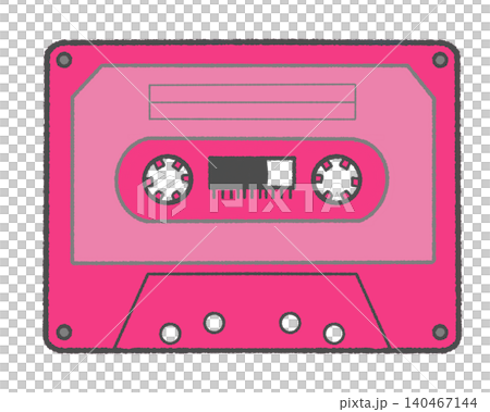 Simple and retro cassette tape (pink) Simple and retro cassette tape (pink) 140467144