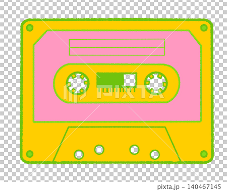 Simple and retro cassette tape (yellow) Simple and retro cassette tape (yellow) 140467145