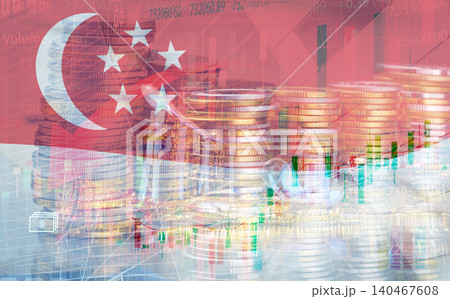 Singapore financial market stands as a focal point for stock trading, forex exchange, and digital investments. Singapore flag, growth trading charts, and coin stack. Financial investment business. Singapore financial market stands as a focal point for stock trading, forex exchange, and digital investments. Singapore flag, growth trading charts, and coin stack. Financial investment business. 140467608