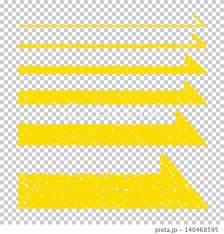 Hand-drawn crayon-style arrow set of various thicknesses Hand-drawn crayon-style arrow set of various thicknesses 140468595