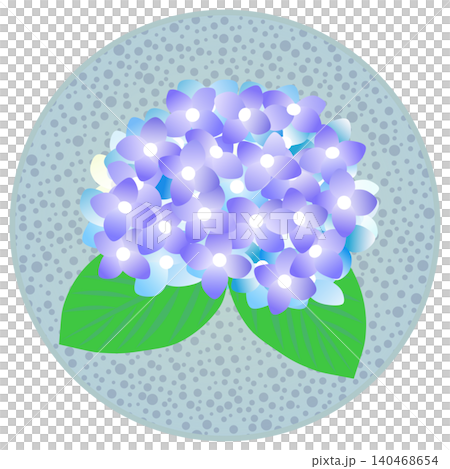 繡球花插圖,圓形背景 繡球花插圖,圓形背景 140468654