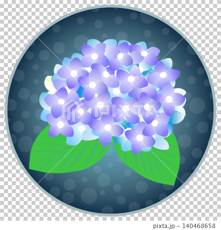 繡球花插圖,圓形背景 繡球花插圖,圓形背景 140468658