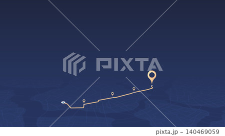 Travel concept. Geolocation and abstract GPS navigation, online navigation map pointer, place mark with map navigation. Tracking path with app. Vector illustration 140469059