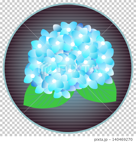 繡球花插圖,圓形背景 繡球花插圖,圓形背景 140469270