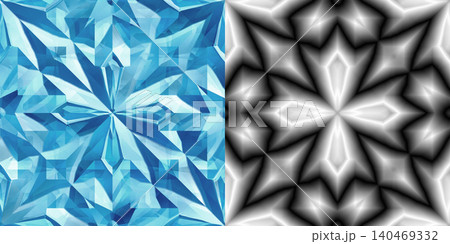 Blue Crystal Texture and Displacement Comparison Blue Crystal Texture and Displacement Comparison 140469332
