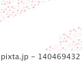 ハートが飛び交う背景イラスト 140469432