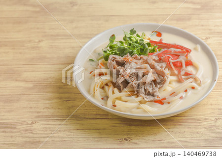 豚しゃぶの冷製豆乳うどん 140469738