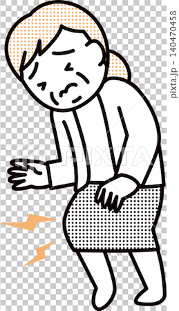 膝蓋疼痛的女性 膝蓋疼痛的女性 140470458