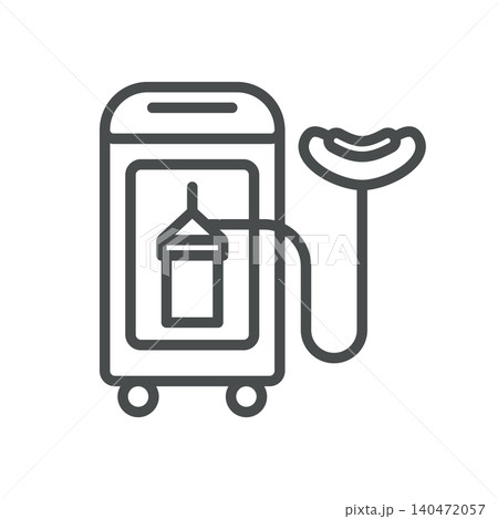 Oxygen Concentrator Vector Line Icon: Portable Oxygen Therapy Machine with Nasal Cannula for Respiratory Support, Editable Stroke, Isolated Oxygen Concentrator Vector Line Icon: Portable Oxygen Therapy Machine with Nasal Cannula for Respiratory Support, Editable Stroke, Isolated 140472057