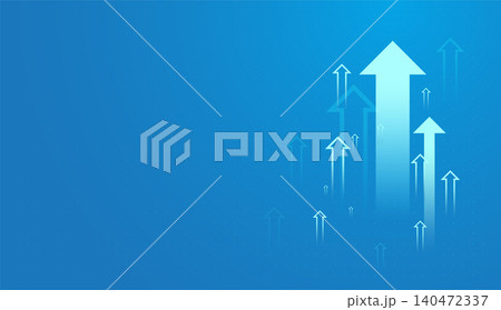 Set of arrows moving up on dark blue background. the bright arrows upward growth trend. blue arrow uptrend design showcases multiple arrows rising, symbolizing growth Set of arrows moving up on dark blue background. the bright arrows upward growth trend. blue arrow uptrend design showcases multiple arrows rising, symbolizing growth 140472337