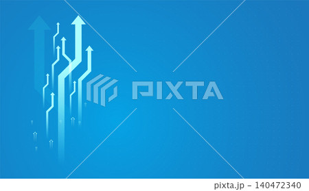 Set of arrows moving up on dark blue background. the bright arrows upward growth trend. blue arrow uptrend design showcases multiple arrows rising, symbolizing growth Set of arrows moving up on dark blue background. the bright arrows upward growth trend. blue arrow uptrend design showcases multiple arrows rising, symbolizing growth 140472340