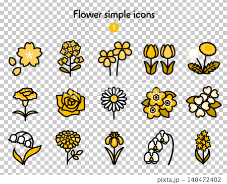 Simple Icon Collection Flower 1 Simple Icon Collection Flower 1 140472402