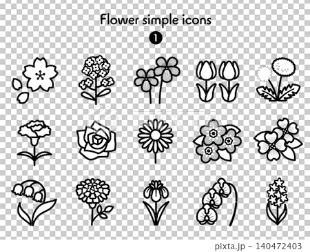 Simple Icon Collection Flower 1 Simple Icon Collection Flower 1 140472403