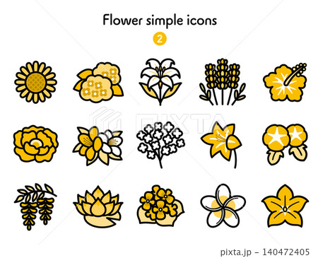 シンプルアイコン集 花2 シンプルアイコン集 花2 140472405
