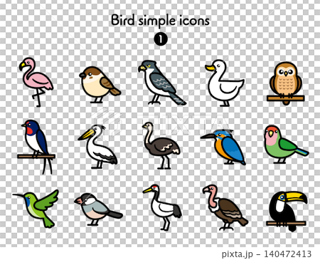Simple Icon Collection: Bird 1 140472413