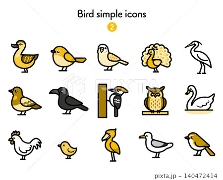 シンプルアイコン集 鳥2 シンプルアイコン集 鳥2 140472414
