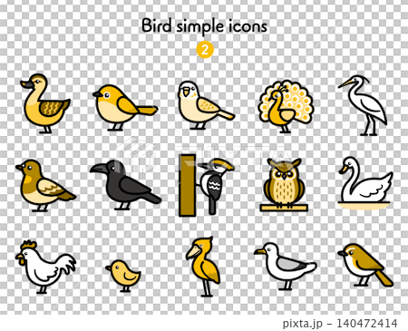 シンプルアイコン集 鳥2 シンプルアイコン集 鳥2 140472414