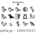 シンプルアイコン集 鳥2 140472415