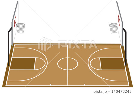 Isometric Vector Illustration of Indoor Basketball Court 140473243