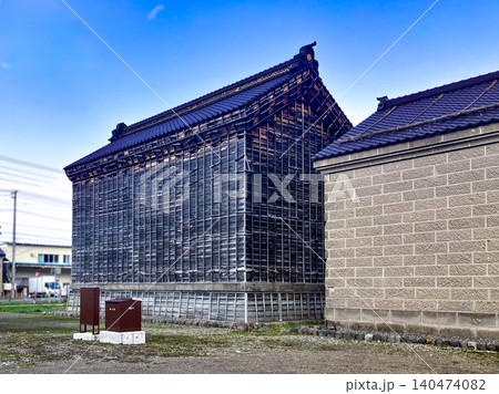 旧余市福原漁場 文書庫側面 北海道余市郡余市町 晴天 140474082
