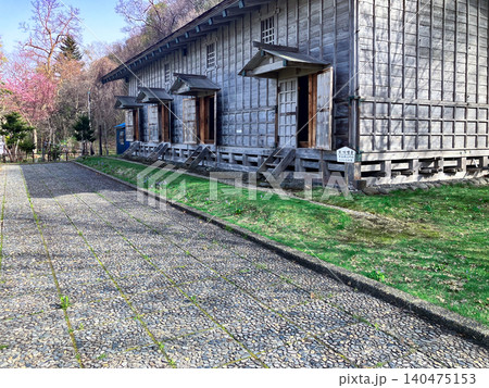 旧余市福原漁場 米味噌倉 北海道余市郡余市町 晴天 旧余市福原漁場 米味噌倉 北海道余市郡余市町 晴天 140475153