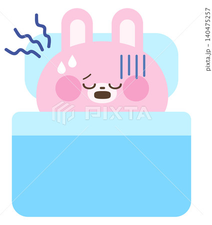 うなされるかわいいうさぎ うなされるかわいいうさぎ 140475257