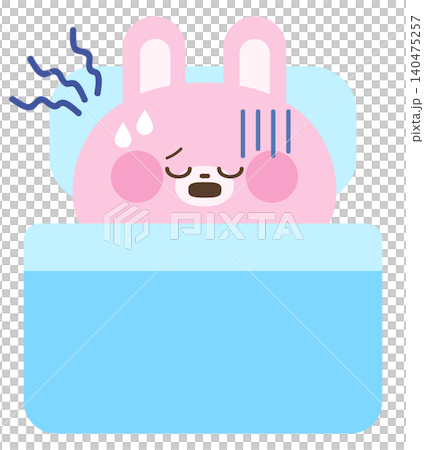 うなされるかわいいうさぎ うなされるかわいいうさぎ 140475257
