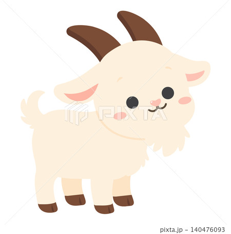 Cute Baby Goat Character Illustration Cute Baby Goat Character Illustration 140476093
