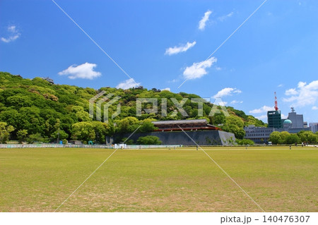 【愛媛県松山市】　松山城　堀之内　城山公園　やすらぎ広場 140476307