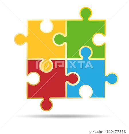 Colorful puzzle icon Colorful puzzle icon 140477258