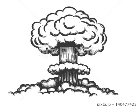 Black explosion cloud Black explosion cloud 140477425