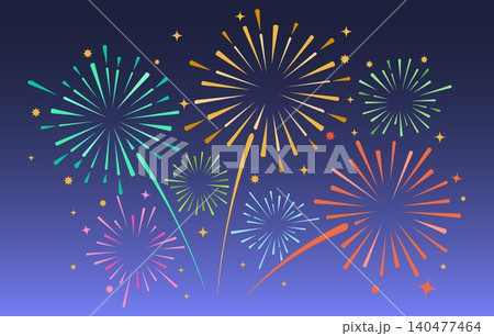 Night sky with colorful fireworks Night sky with colorful fireworks 140477464