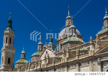 Domes and Towers of El Pilar Basilica Domes and Towers of El Pilar Basilica 140477727