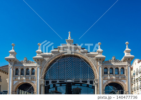 Central Market Facade in Zaragoza Central Market Facade in Zaragoza 140477736
