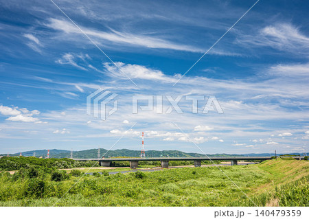 木津川風景 京都府京田辺市 城陽市 木津川風景 京都府京田辺市 城陽市 140479359