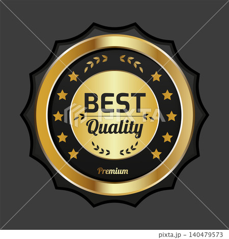 Gold Premium Quality Seal on Dark Background Gold Premium Quality Seal on Dark Background 140479573