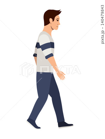 Animated sequence of a man walking forward 140479843