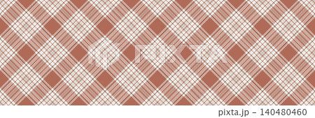 Seamless tartan plaid textile with balanced checks and a woven fabric texture. Red and white tones support classic fabric heritage in a decorative fabric surface for surface design. Seamless tartan plaid textile with balanced checks and a woven fabric texture. Red and white tones support classic fabric heritage in a decorative fabric surface for surface design. 140480460