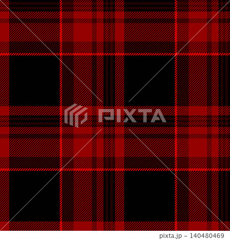 Back to school pattern vector plaid, setting texture tartan textile. British check background seamless fabric in black and red colors. 140480469