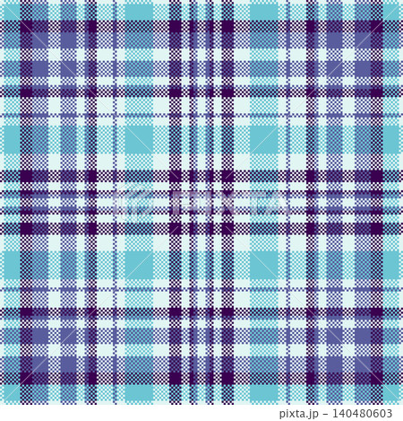 Vibrant seamless blue and purple pixelated plaid pattern. A modern digital tartan design perfect for fashion textiles, website backgrounds, stationery, and creative home decor projects. Vibrant seamless blue and purple pixelated plaid pattern. A modern digital tartan design perfect for fashion textiles, website backgrounds, stationery, and creative home decor projects. 140480603