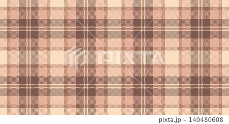 Outfit texture plaid pattern, uk tartan seamless vector. Geometrical check textile background fabric in orange and red colors. Outfit texture plaid pattern, uk tartan seamless vector. Geometrical check textile background fabric in orange and red colors. 140480608
